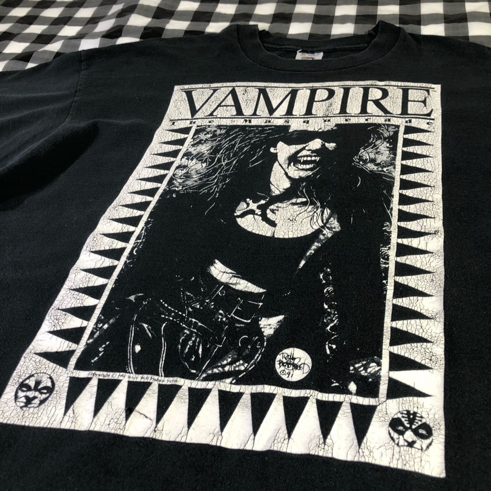 Vampire The Masquerade 1991 Fashion Victim Game Vintage Single Stitch T Shirt XL - Picture 3 of 11